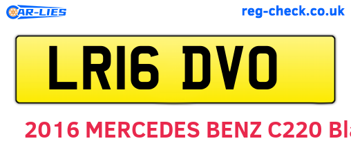 LR16DVO are the vehicle registration plates.
