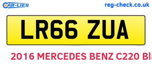 LR66ZUA are the vehicle registration plates.