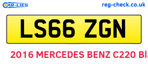 LS66ZGN are the vehicle registration plates.