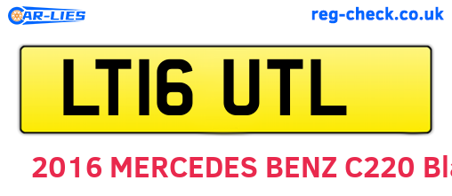 LT16UTL are the vehicle registration plates.