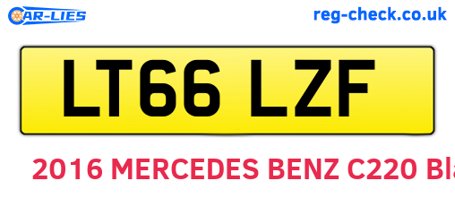 LT66LZF are the vehicle registration plates.