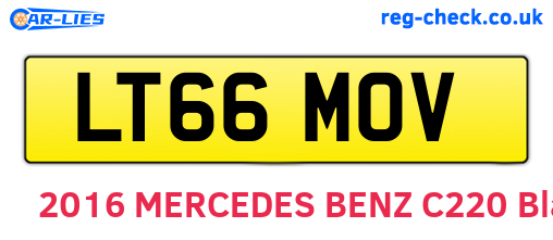 LT66MOV are the vehicle registration plates.