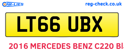 LT66UBX are the vehicle registration plates.