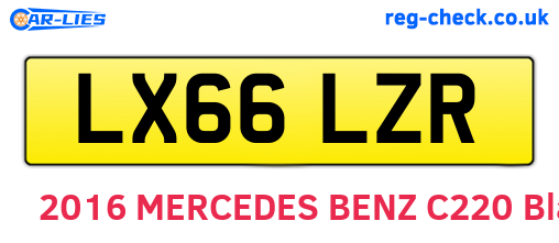 LX66LZR are the vehicle registration plates.