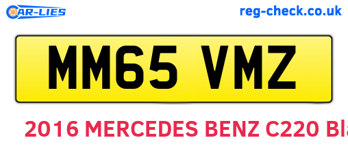 MM65VMZ are the vehicle registration plates.