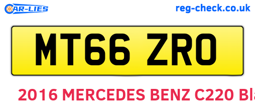 MT66ZRO are the vehicle registration plates.