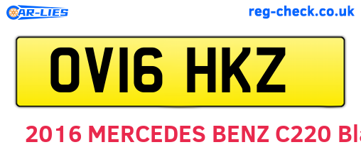 OV16HKZ are the vehicle registration plates.