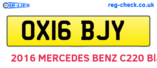 OX16BJY are the vehicle registration plates.