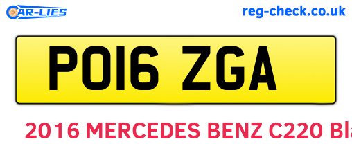 PO16ZGA are the vehicle registration plates.
