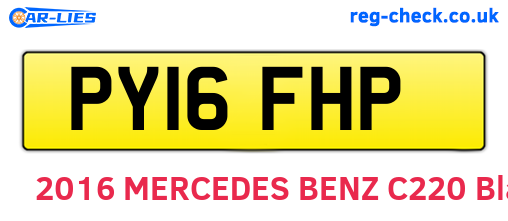 PY16FHP are the vehicle registration plates.