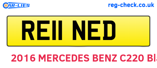 RE11NED are the vehicle registration plates.