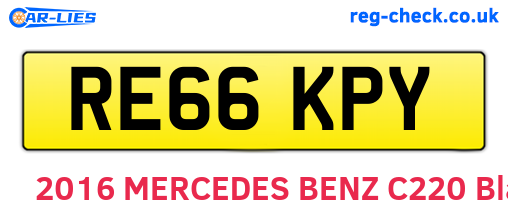 RE66KPY are the vehicle registration plates.