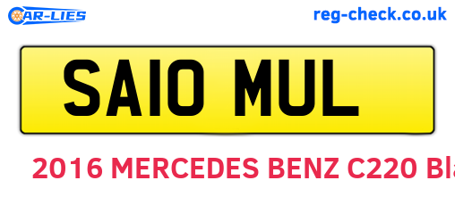 SA10MUL are the vehicle registration plates.