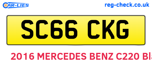 SC66CKG are the vehicle registration plates.