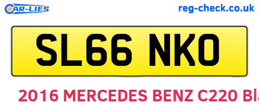 SL66NKO are the vehicle registration plates.