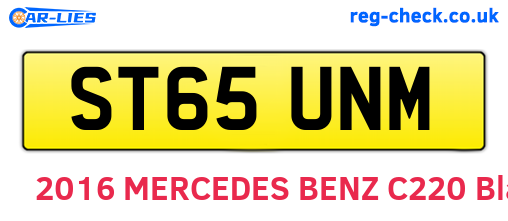 ST65UNM are the vehicle registration plates.