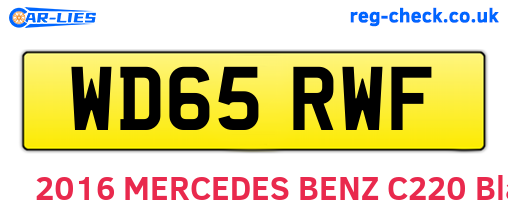 WD65RWF are the vehicle registration plates.