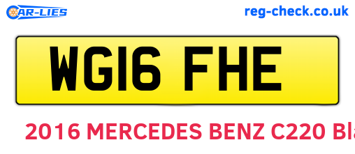 WG16FHE are the vehicle registration plates.