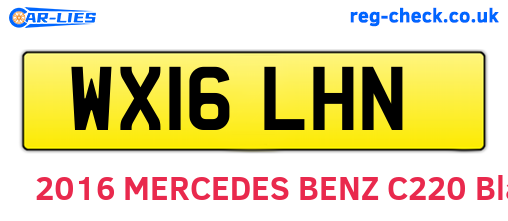 WX16LHN are the vehicle registration plates.