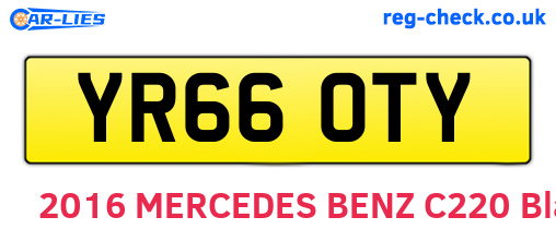YR66OTY are the vehicle registration plates.