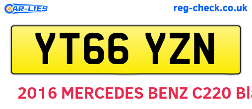 YT66YZN are the vehicle registration plates.