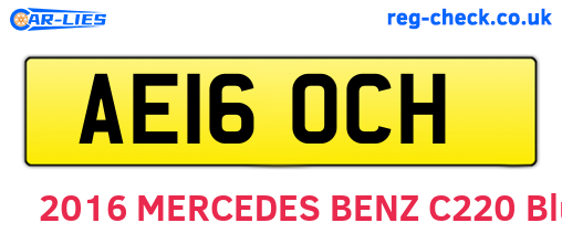 AE16OCH are the vehicle registration plates.