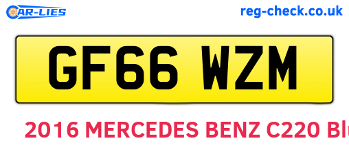 GF66WZM are the vehicle registration plates.