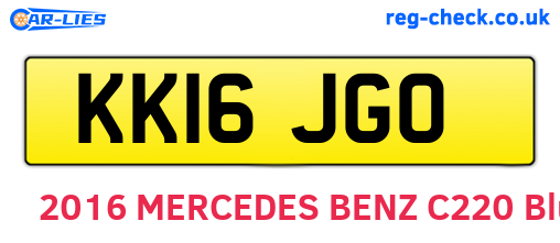 KK16JGO are the vehicle registration plates.