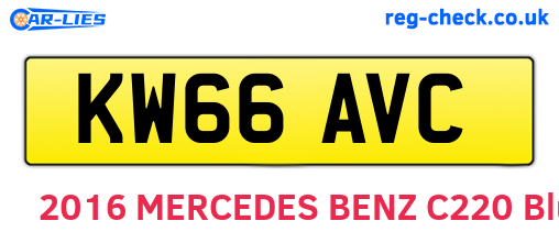 KW66AVC are the vehicle registration plates.