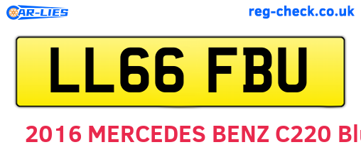 LL66FBU are the vehicle registration plates.