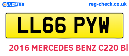 LL66PYW are the vehicle registration plates.