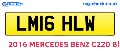 LM16HLW are the vehicle registration plates.