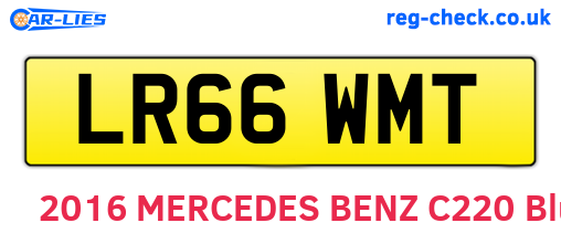 LR66WMT are the vehicle registration plates.