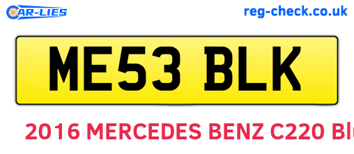 ME53BLK are the vehicle registration plates.