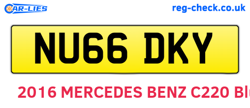 NU66DKY are the vehicle registration plates.