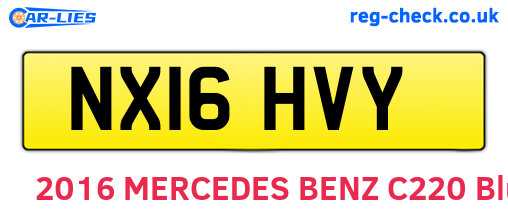 NX16HVY are the vehicle registration plates.