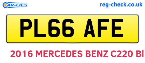 PL66AFE are the vehicle registration plates.