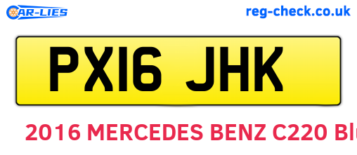 PX16JHK are the vehicle registration plates.