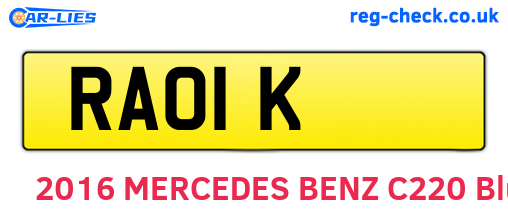 RAO1K are the vehicle registration plates.