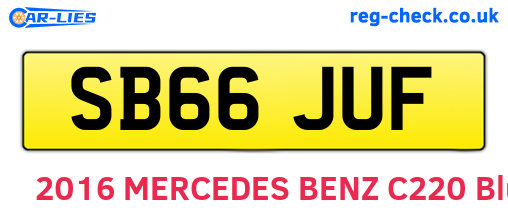 SB66JUF are the vehicle registration plates.
