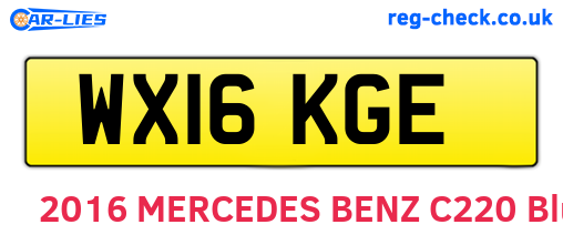WX16KGE are the vehicle registration plates.