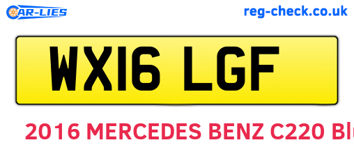 WX16LGF are the vehicle registration plates.