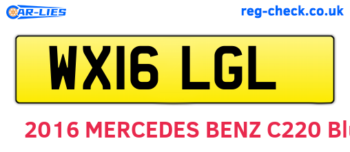 WX16LGL are the vehicle registration plates.