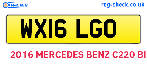 WX16LGO are the vehicle registration plates.