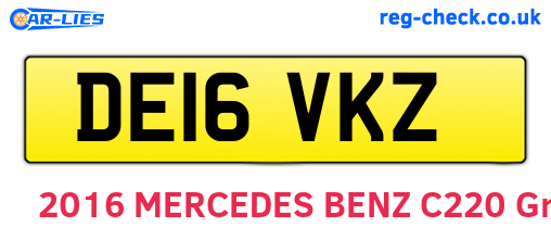 DE16VKZ are the vehicle registration plates.