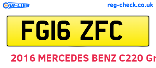 FG16ZFC are the vehicle registration plates.
