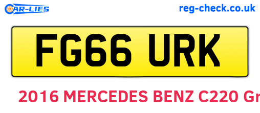 FG66URK are the vehicle registration plates.
