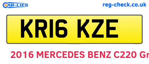 KR16KZE are the vehicle registration plates.