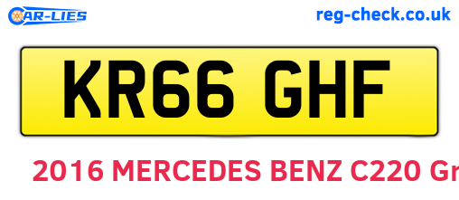 KR66GHF are the vehicle registration plates.