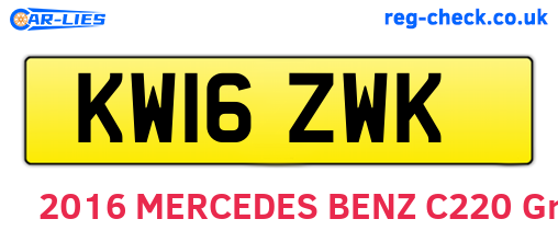 KW16ZWK are the vehicle registration plates.